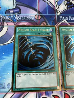 Yugioh - Mystical Space Typhoon PGLD-EN079 GOLD NM X3 - PLAYSET - Image 2