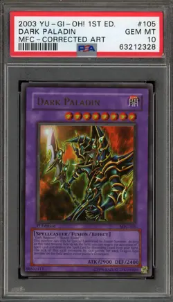 Yu-Gi-Oh! Dark Paladin Magician's Force Corrected Art 1st Edition MFC-105 PSA 10 - Image 1