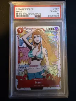 2024 One Piece Nami ST01-007 Wings of the Captain Treasure Rare OP06 PSA 10 Gem - Image 1