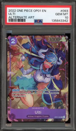 One Piece CCG Ulti Alternate Art PRE ERRATA OP01-093 PSA 10 Gem Mint - Image 1