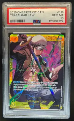 2025 One Piece Trafalgar Law #OP10-119 PSA 10 - Image 1