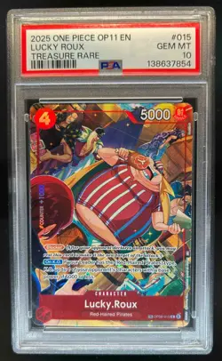 2024 One Piece Emperors in the New World Lucky.Roux Rare #OP09-015 PSA 10 - Image 1