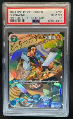 2024 One Piece Borsalino Special Alt Art #OP06-051 PSA 10 - Image 1
