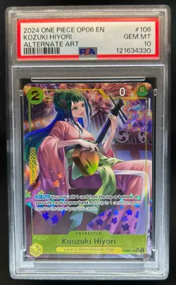 2024 One Piece Wings of The Captain Kouzuki Hiyori #OP06-106 PSA 10 - Image 1