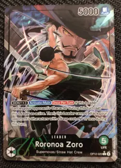 One Piece EN OP12-020 Roronoa Zoro Alt Art L NM-MT - Image 1