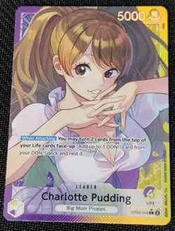 One Piece EN OP08-058 Charlotte Pudding L two legends Alt Art NM-MT - Image 1