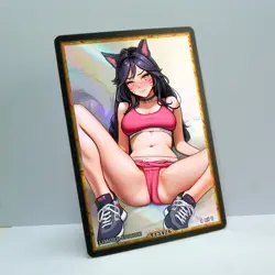 AHRI Waifu Anime Card LIMITED 1/1 Custom TCG Holo Goddess Story ACG T13426 - Image 2