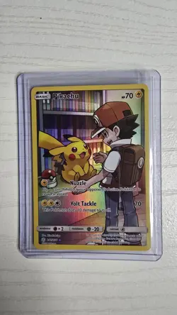 Pokemon TCG Sun & Moon Cosmic Eclipse Pikachu Card 241/236 Secret Rare Holo - Image 1