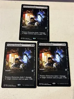 3 x mtg game day promo card Essence Extraction, Kaladesh, lp - Image 1