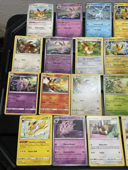 (30) EEVEE CARDS LOT VTG GLACEON LEAFEON ESPEON JOLTEON EVOLUTION Holo Swirl - Image 2