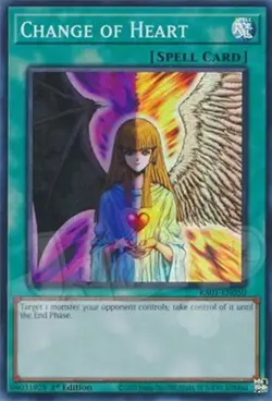 Yugioh - Change of Heart - 1st Edition Super Rare NM - Free Holographic Card - Image 1