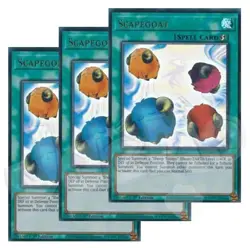 Yugioh - Scapegoat x 3 - 1st Edition Ultra Rare NM - Free Holographic Card - Image 1