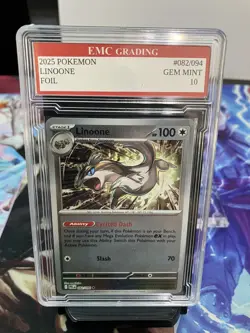 LINOONE 2025 FOIL #082/094 Pokemon Card GRADED 10 TCG CCG - Image 1