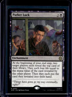 2025 Magic MTG Marvel's Spider-Man Parker Luck Foil Rare #0060 - Image 1