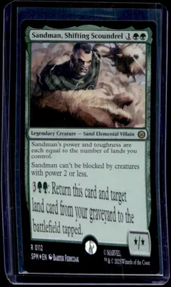 2025 Magic MTG Marvel's Spider-Man Sandman Shifting Scoundrel Foil Rare #0112 - Image 1