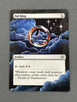 Sol Ring #58 MTG Lorwyn Eclipsed Commander Hand Painted Borderless Altered Art v - Image 1
