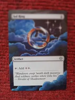 Sol Ring #58 MTG Lorwyn Eclipsed Commander Hand Painted Borderless Altered Art v - Image 2