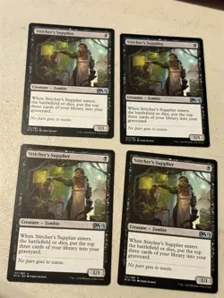4 x mtg Stitcher's Supplier, zombie from Core 2019, light play - Image 1