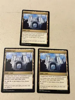 3 x mtg Citadel Gate, lands, Commander Legends Baldur's Gate, unplayed - Image 1
