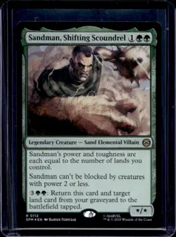 2025 Magic MTG Marvel's Spider-Man Sandman Shifting Scoundrel Foil Rare #0112 - Image 1