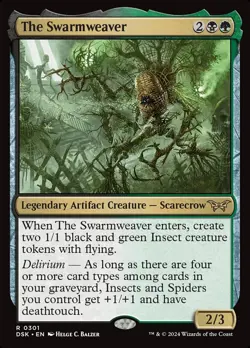 MTG Magic the Gathering The Swarmweaver (301/499) Duskmourn House of Horror NM - Image 1