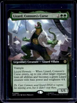 2025 Magic MTG Marvel's Spider-Man Lizard Connors's Curse Foil Rare #0265 - Image 1