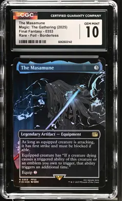 THE MASAMUNE Final Fantasy Borderless Foil Rare CGC 10 MTG [Nostalgium] - Image 1