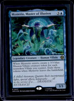 2025 Magic MTG Marvel's Spider-Man Mysterio Master of Illusion Foil Rare #0037 - Image 1