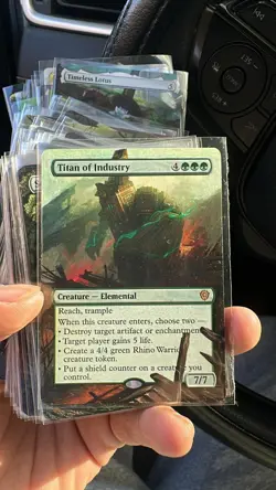 Titan of Industry MTG Lorwyn Eclipsed Commander Hand Painted Full Altered Art v - Image 2