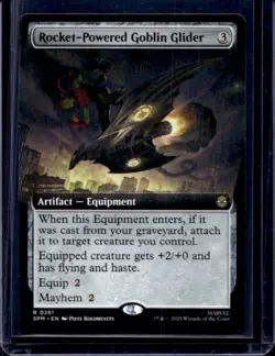 2025 Magic MTG Marvel's Spider-Man Rocket-Powered Goblin Glider Foil Rare #0281 - Image 1