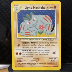 Pokemon Neo Destiny 2002 Light Machoke #49/105 Uncommon Card Miki Tanaka NM - Image 1