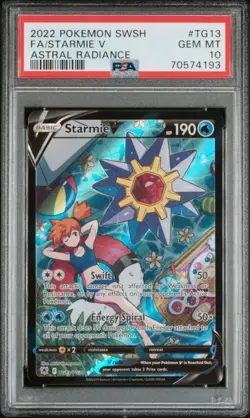 2022 Pokemon Astral Radiance Starmie V Full Art #TG13 GEM MT PSA 10 SWSH - Image 1