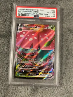 PSA 10 VENUSAUR VMAX SWSH102 FULL ART BLACK STAR PROMO BATTLE BOX POKEMON 🍃 - Image 1