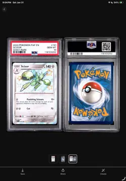 Pokemon TCG Scizor 191/091 Baby Shiny Paldean Fates Scarlet & Violet Card PSA 10 - Image 3