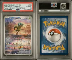 2024 POKEMON SVP BLACK STAR PROMO - TWM PC ETB #123 TEAL MASK OGERPON PSA 10 - Image 3