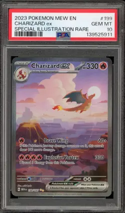 Pokemon Charizard ex 151 MEW EN Special Illustration Rare #199 PSA 10 Gem Mint - Image 1