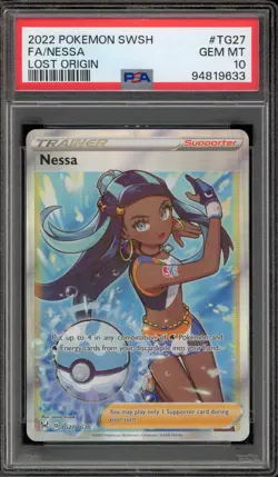 Pokemon Nessa Lost Origin Trainer Gallery Full Art #TG27 PSA 10 Gem Mint - Image 1
