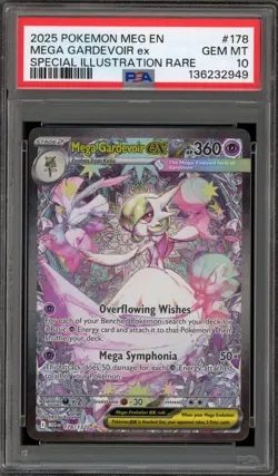 Pokemon Mega Gardevoir ex Mega Evolution Special Illustration Rare #178 PSA 10 - Image 1