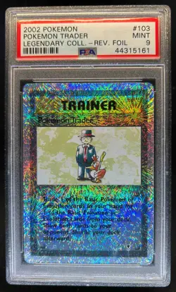 2002 Pokemon Legendary Collection Pokemon Trader Reverse Holo #103/110 PSA 9 - Image 1