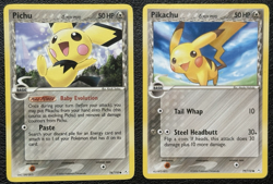 Pikachu 79/110 + Pichu 76/110 - Vintage Pokemon TCG: EX Holon Phantoms - LP - Image 1