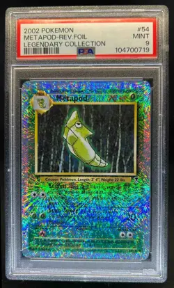 2002 Pokemon Legendary Collection Metapod Reverse Holo #54/110 PSA 9 - Image 1