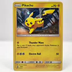 Pikachu SM81 Promo Pokemon TCG Black Star Holographic Foil Rare - Image 1