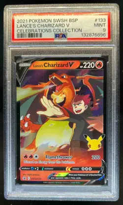 2019-2023 Pokemon SWSH Black Star Promos Lance's Charizard V #SWSH133 PSA 9 - Image 1