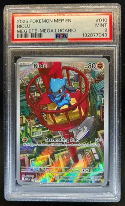 2025 Pokemon Black Star Promos Riolu #010 PSA 9 - Image 1