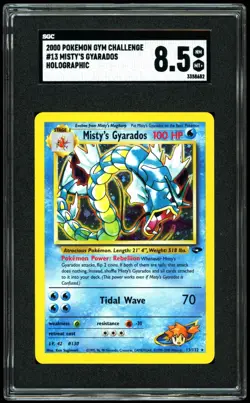 Misty's Gyarados 2000 Pokemon Gym Challenge Holographic Foil Rare 13/132 SGC 8.5 - Image 1