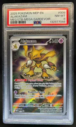 2025 Pokemon Black Star Promos Alakazam #009 PSA 8 - Image 1