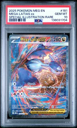 2025 Pokemon Mega Evolution Base #181 SIR Mega Latias ex PSA 10 Gem Mint - Image 1
