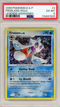 2008 Pokemon Diamond & Pearl Legends Awakened Froslass Holo #3 PSA 6 - Image 1