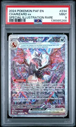 2024 POKEMON PAF EN-PALDEAN FATES SPECIAL ILLUSTRATION RARE CHARIZARD EX PSA 9 - Image 1