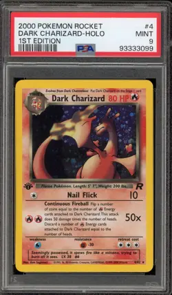 Pokemon Dark Charizard Team Rocket 1st Edition Holo Rare #4 PSA 9 Mint - Image 1